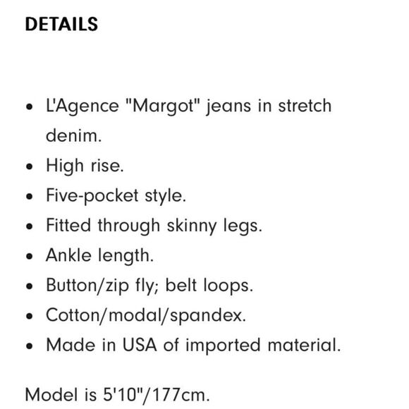 L’AGENCE Jeans Margot High Rise Skinny Ankle Candy Ginger Neutral Quiet Luxury - Picture 14 of 16